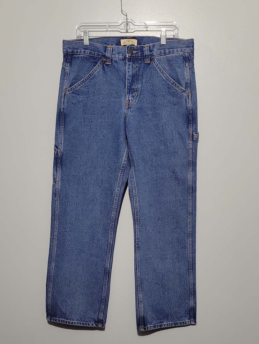 Blue Mountain Men's Denim Utility Relaxed Fit Jeans Pants Sz 32x30 Carpenter NWT